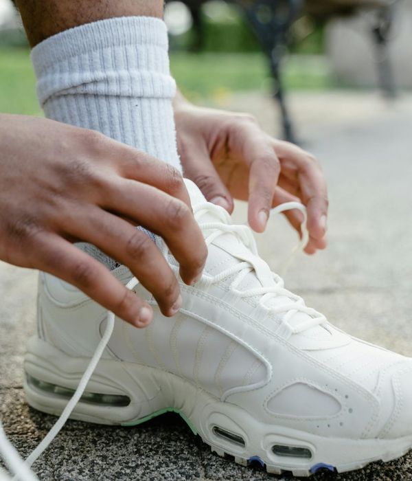 Person starting their morning with active movement outdoors